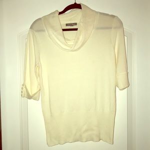 Cream Cowl-neck Sweater